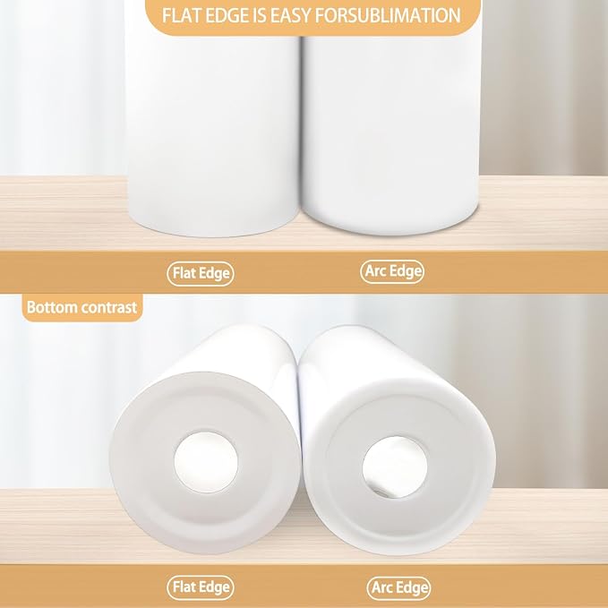 16 Pack Sublimation Tumblers Edge Blanks Skinny Straight Bulk 20 oz, Stainless Steel Double Wall Insulated Tumbler with Straw & Lids for Heat Transfer, White - Image 4