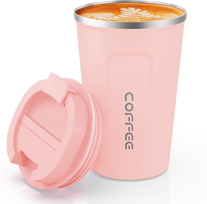CS COSDDI 12 oz Stainless Steel Vacuum Insulated Tumbler - Coffee Travel Mug Spill Proof with Lid - Coffee Cups for Keep Hot/Ice Coffee,Tea and Beer by CSCOSSDI