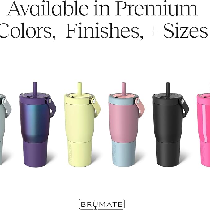 BrüMate Resa 25oz 100% Leakproof Travel Tumbler w/Handle & Straw | Flexible SoftSip Straw | Silicone Sleeve for Durability | Stainless Steel | Cup Holder & Travel Friendly Water Bottle (Violet Crush) - Image 4