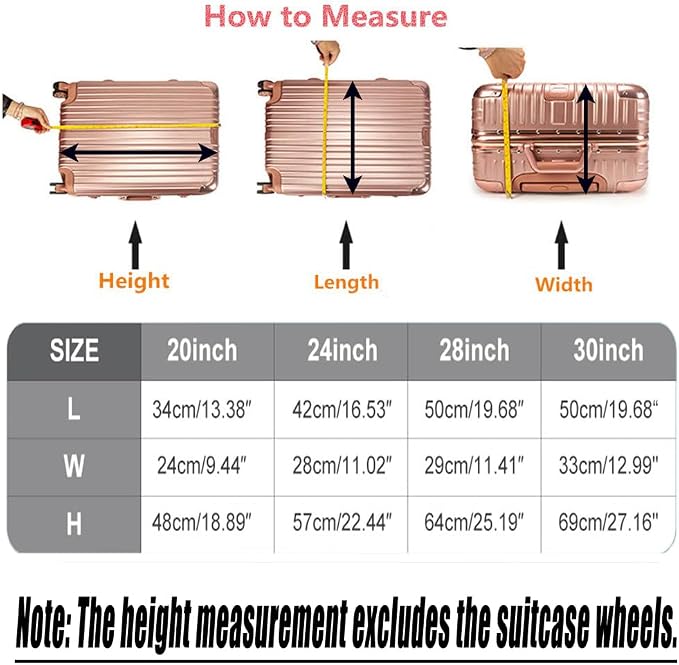 20 Inch Clear PVC Luggage Cover, 0.2mm Thick Lightweight Waterproof, - Image 8