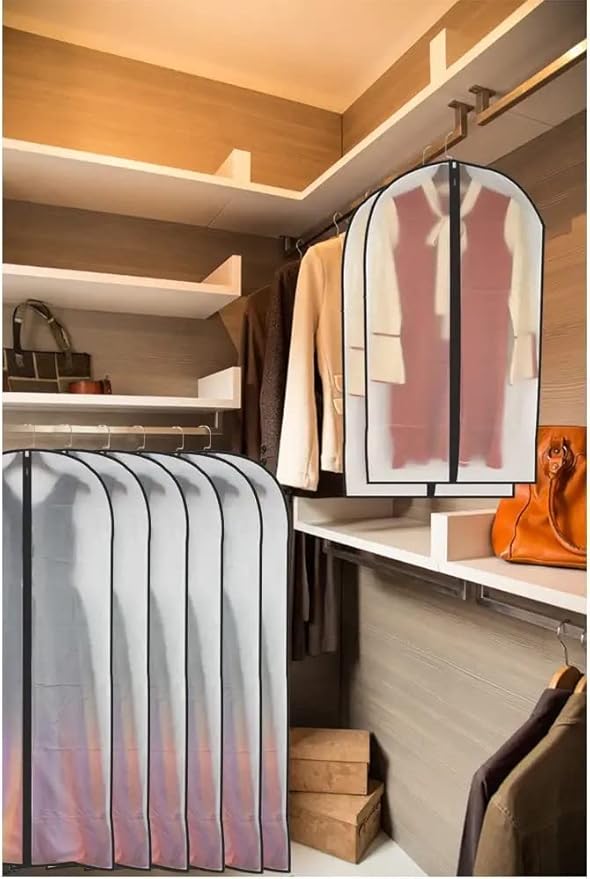 Garment Bags for Hanging Clothes 12 PCS Transparent Dress Bag for Traveling - Image 6