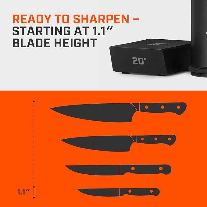 TUMBLER Pro Rolling Knife Sharpener™ - Knife Sharpening Made Easy - Ultimate Gift for Father's Day - Kit with Removable Disc System - 4-Layer Diamond Sharpening Disc & EdgeBoost Ceramic Disc (Black) - Image 8