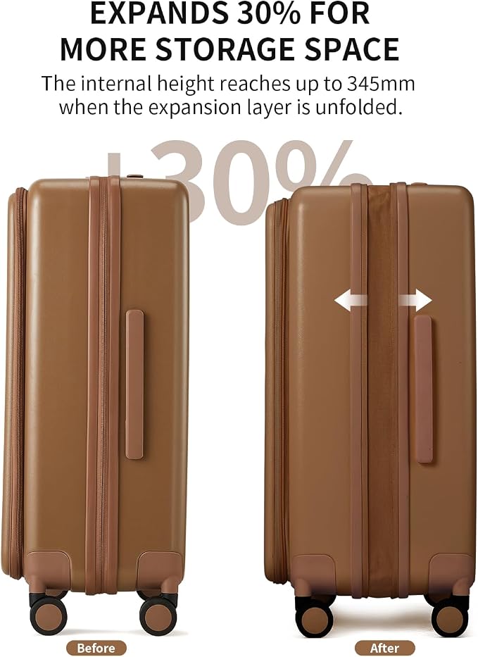 aji Expandable Top Opening Carry On Luggage Airline Approved, 20 Inch - Image 3