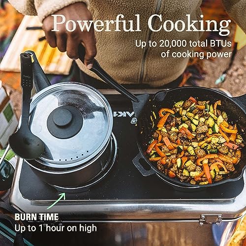 Coleman PEAK1 2-Burner Portable Camping Stove, Premium 20,000 BTUs Gas Stove with Adjustable Burners & Carry Case, Great for Camping, Tailgating, Grilling, BBQ, & More - Image 5