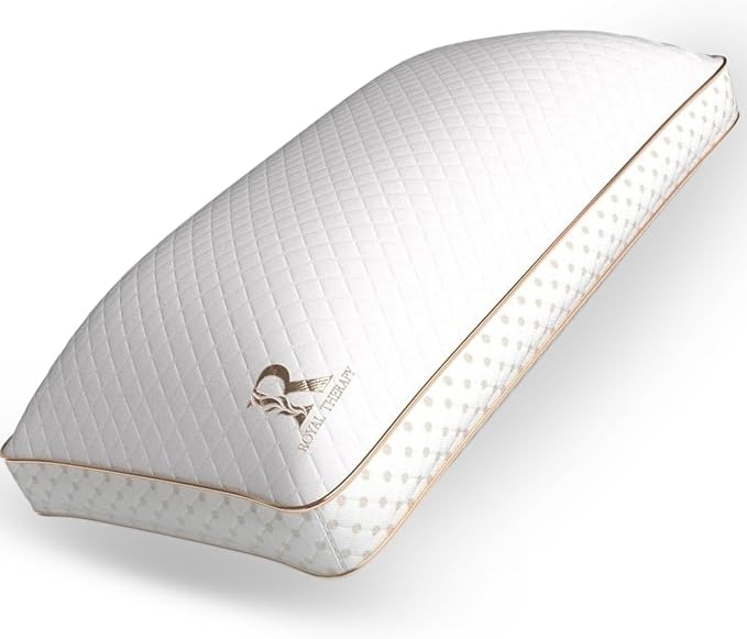 Royal Therapy Queen Memory Foam Pillow, Adjustable Shredded Odor-Free Pillow by ROYALTHERAPY