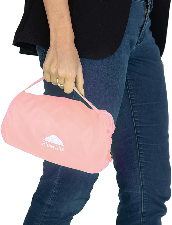 BlueHills Ultra Compact Travel Blanket Pillow in Portable Bag Case Soft - Image 8
