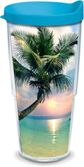 Tervis Sunset in Paradise Made in USA Double Walled Insulated Tumbler Travel Cup Keeps Drinks Cold & Hot, 24oz, Classic by TervisTumblerCompany
