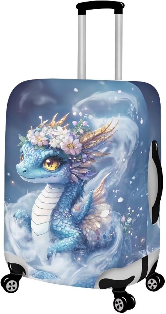 Dragon Luggage Cover Universal Fit 18-21 Inch Anti-Slip Elastic Spandex - Image 2