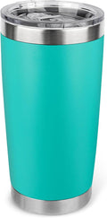 20oz Stainless Steel Tumbler with Lid, Travel Mug - Double Wall Vacuum Powder Coated Cup - Light Green, 1 Pack by Unknown