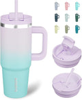 BJPKPK Tumbler With Handle 30 oz Stainless Steel Insulated Tumbler With Lid And Straw For Water Or Ice Coffee,Lavender Green by BJPKPK