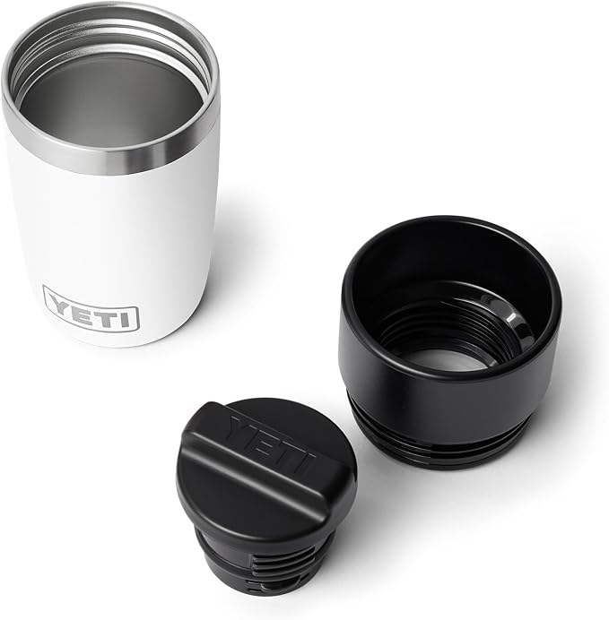YETI Rambler 8 oz Travel Bottle, Stainless Steel, Vacuum Insulated with Leakproof Commuter Cap, White - Image 3