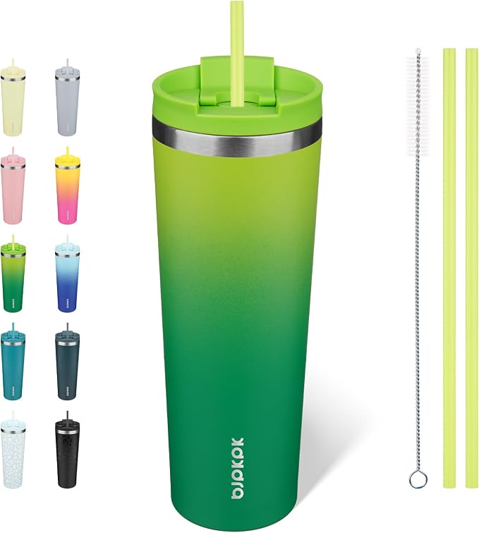 BJPKPK 30oz Tumbler With lid And Straw Stainless Steel Travel Coffee Mug Insulated Tumblers Cups,Bamboo Grove by BJPKPK
