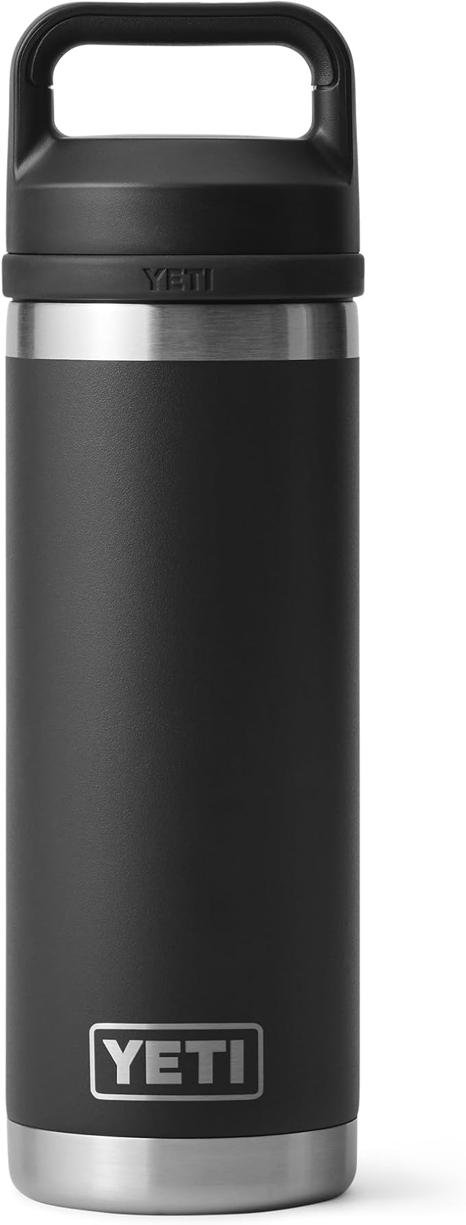 YETI Rambler 18 oz Bottle, Vacuum Insulated, Stainless Steel with Chug Cap, Black by YETI