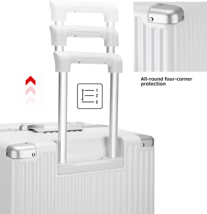 feilario 30in Super Large Captain Aluminum Frame Hardside Spinner Wheels Luggage - Image 4