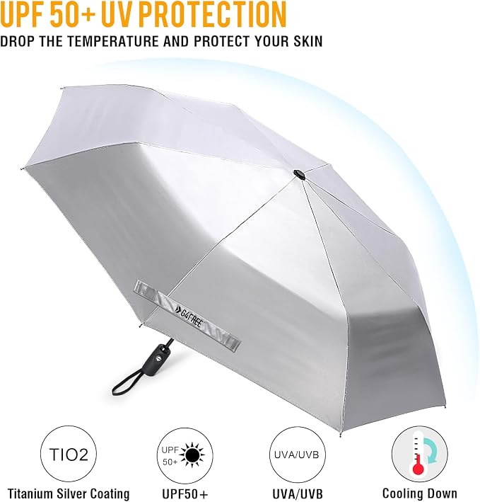 G4Free UPF 50+ UV Protection Large Travel Umbrella 42/46 Inch Auto Open Close - Image 7