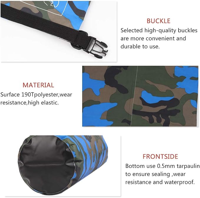 Waterproof Dry Bag 2L/5L/10L/15L/20L/30L, Roll Top Sack Keeps Gear Dry - Image 6
