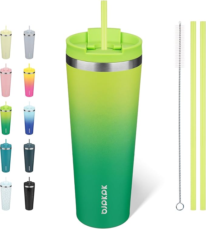 BJPKPK 26oz Tumbler With lid And Straw Stainless Steel Travel Coffee Mug Insulated Tumblers Cups,Bamboo Grove by BJPKPK