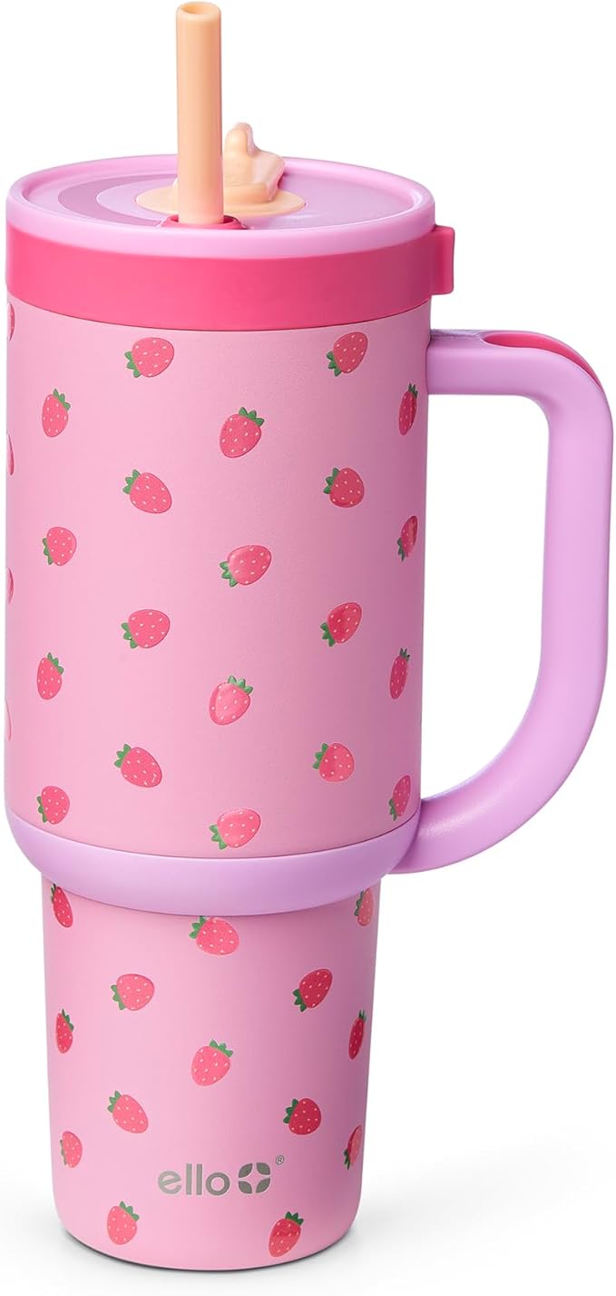 Ello Oasis 30oz Stainless Steel Tumbler - Strawberries by Ello