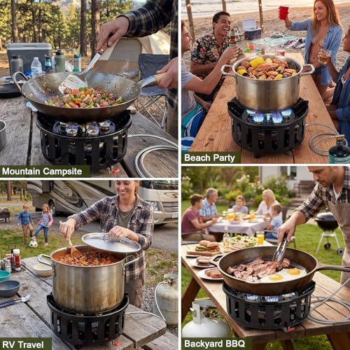 BESTFIRE 72000 BTU High Output Windproof Propane Gas Stove Piezo Ignition - Image 6
