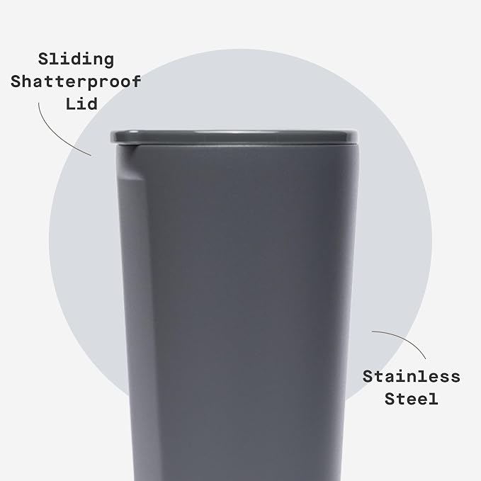 Corkcicle Classic Tumbler - Keeps Drinks Cold for 9 Hours & Hot for 3 - Triple-Insulated Stainless Steel - Holiday Tumbler Gift - 24 oz - Flint - Image 5