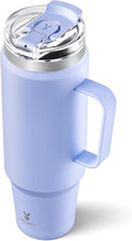 Meoky 40oz Tumbler with Handle, Stainless Steel Travel Mug with 2-in-1 Straw and Sip Lid, Vacuum Insulated Coffee Mug, 100% Leak Proof, Keeps Cold for 34 Hours or Hot for 10 Hours (Lilac) by MEOKY