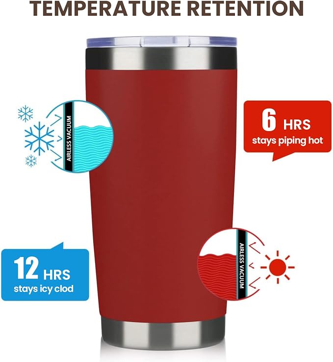 MEWAY 20oz Tumbler 4 Pack Double Wall Vacuum Insulated Travel Mug Bulk - Image 6