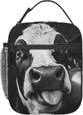Cow Insulated Lunch Box for Women Men Cow Lunch Bag for Travel, or Fishing by cromcu