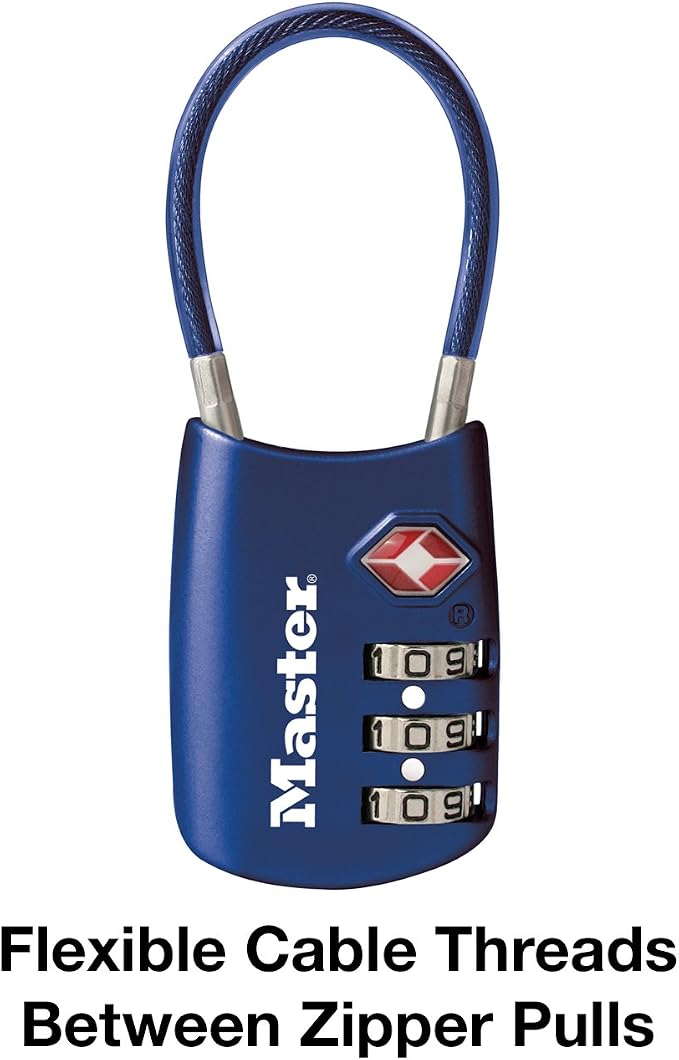 Master Lock Blue Set Your Own Combination TSA Approved Luggage Lock, Travel - Image 4