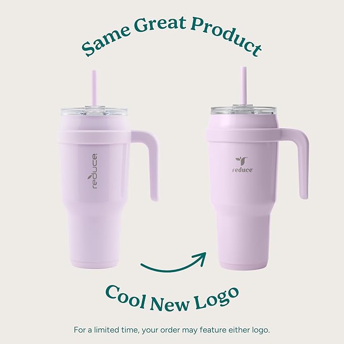 REDUCE Cold1 40 oz Tumbler with Handle - Vacuum Insulated Stainless Steel Water Bottle for Home, Office or Car, Reusable Mug with Straw or Leakproof Flip Lid, Keeps Drinks Cold All Day- Oahu Blue - Image 2