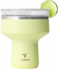 REDUCE Saltini 16 oz Cocktail Tumbler - Insulated Margarita Tumbler with Lid - Keeps Drinks Cold for 10 Hours - 360 Sippable Martini Glass Alternative - Shatterproof, Perfect for Parties - Lemon Luau by Reduce