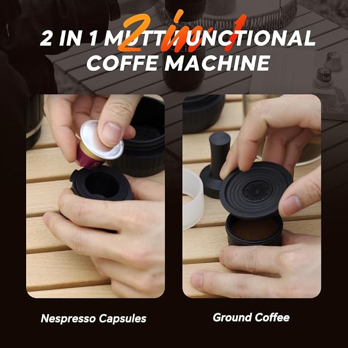 Portable Coffee Maker Travel Espresso Machine 120W Red Color, 19 Bar Pressure - Image 5