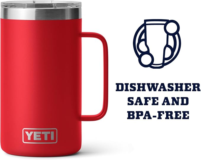 YETI Rambler 24 oz Mug, Vacuum Insulated, Stainless Steel with MagSlider Lid - Image 2