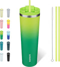 BJPKPK 34oz Tumbler With lid And Straw Stainless Steel Travel Coffee Mug Insulated Tumblers Cups,Bamboo Grove by BJPKPK