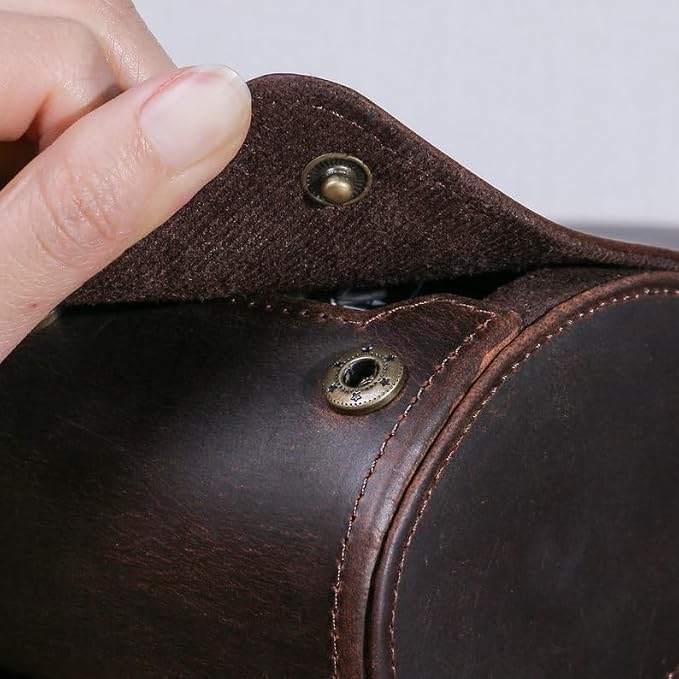 Genuine Leather Watch Roll Travel Case, 2 Slots Vintage Full Grain Leather - Image 7