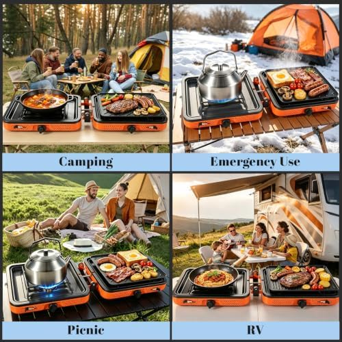 GGC 2 Burner Portable Camping Stove 5-Piece Kit for Camping - Image 7