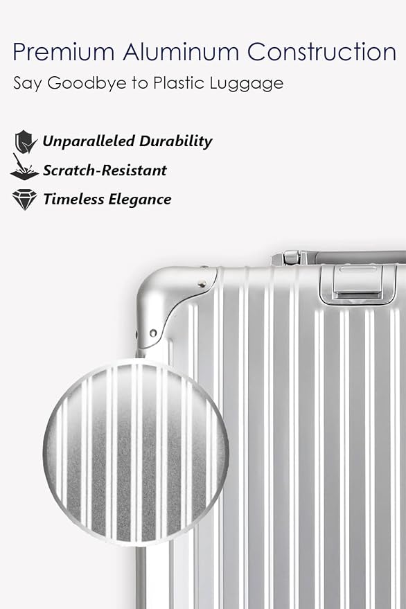 HotWay 20 Inch All Aluminum Carry On Luggage - Image 3