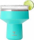 REDUCE Saltini 16 oz Cocktail Tumbler - Insulated Margarita Tumbler with Lid - Keeps Drinks Cold for 10 Hours - 360 Sippable Martini Glass Alternative - Shatterproof, Perfect for Parties-Ocean Breeze by Reduce