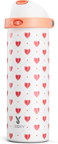 24 oz Valentine's Day Water Bottle: Meoky Stainless Steel Water Bottle with Straw and Spout Lid - Leak Proof, Cold for 24 Hours, Fits in Car Cup Holder, Valentines Day Gifts for Her Women Girls, Amora by MEOKY