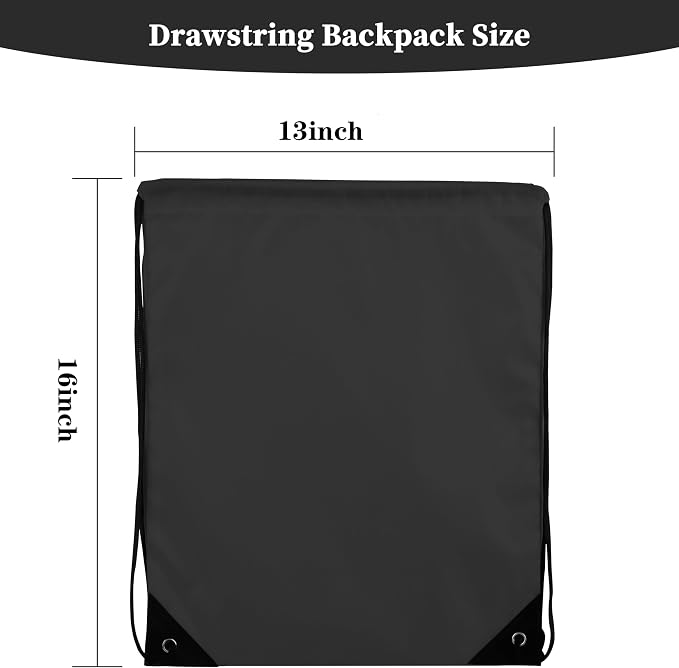 60 Pieces Drawstring Backpack Bags Sports Sackpack Bulk Cinch Gym Bag - Image 2