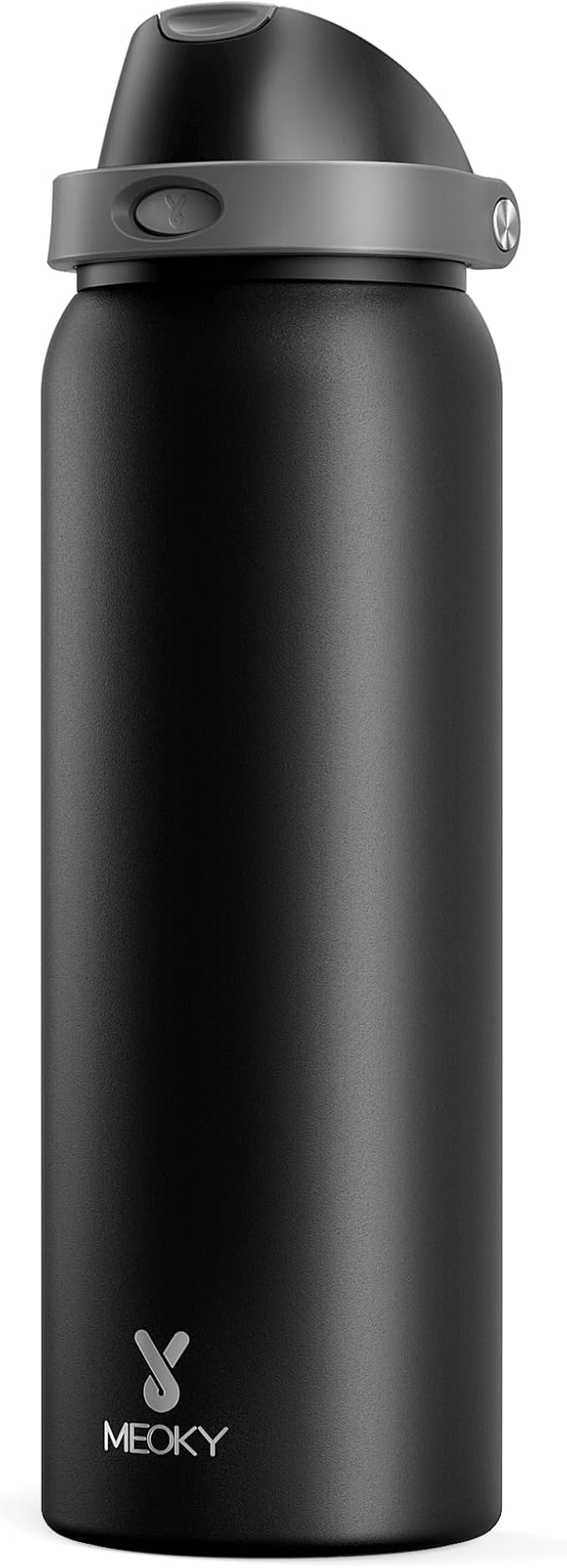 40 oz Insulated Water Bottle for Sports: Meoky Stainless Steel Water Bottle with 2-in-1 Straw and Spout Lid - Leak Proof, Cold for 24 Hours, Protective Silicone Base, BPA-Free for Gym, Night by MEOKY