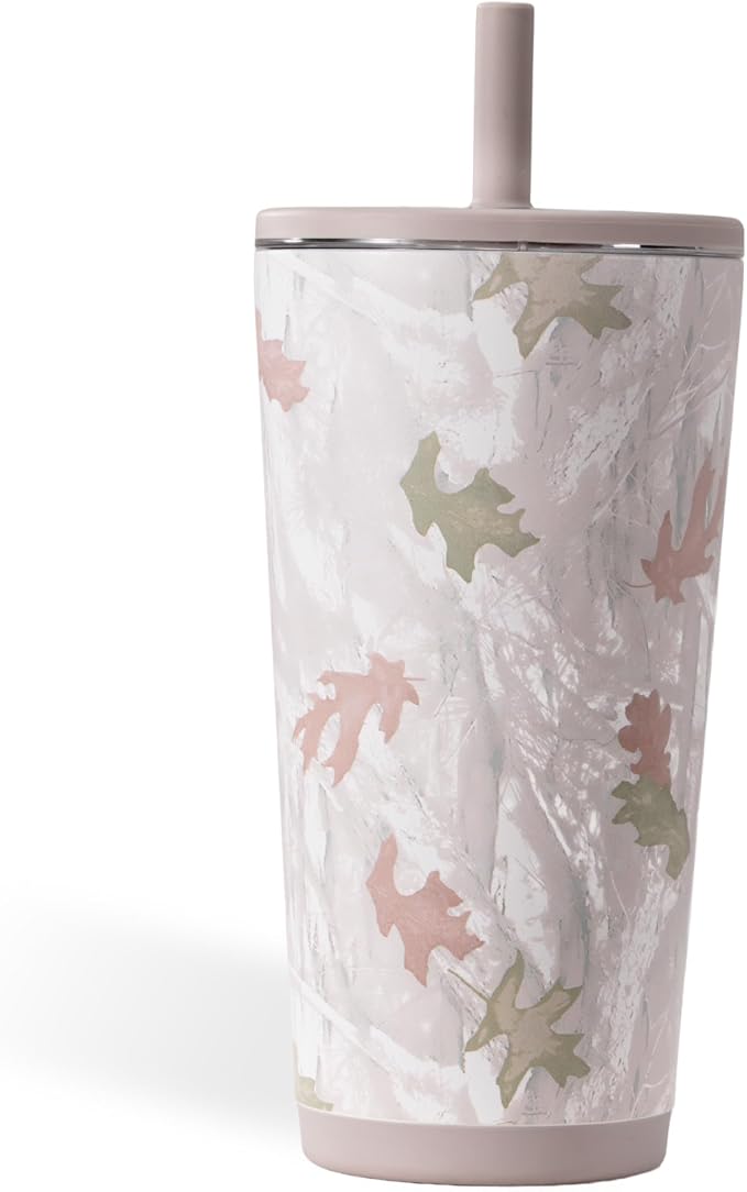 HydroJug Everyday Tumbler 20 oz – Ceramic-Lined Insulated Tumbler with Straw and Soft-Touch Lid, Cup Holder Friendly, Double-Wall Vacuum Insulation, Reusable Travel Cup – Camo - Image 6