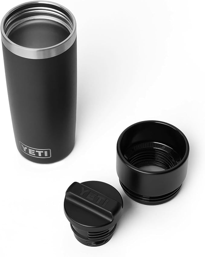 YETI Rambler 16 oz Travel Bottle, Stainless Steel, Vacuum Insulated with Leakproof Commuter Cap, Black - Image 3