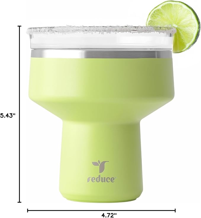 REDUCE Saltini 16 oz Cocktail Tumbler - Insulated Margarita Tumbler with Lid - Keeps Drinks Cold for 10 Hours - 360 Sippable Martini Glass Alternative - Shatterproof, Perfect for Parties - Mojito - Image 8