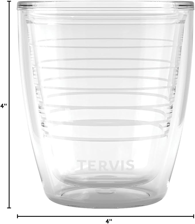 Tervis Clear & Colorful Tabletop 12oz Made in USA Double Walled Insulated Tumbler Travel Cup Keeps Drinks Cold & Hot, 12oz, Clear - Image 10