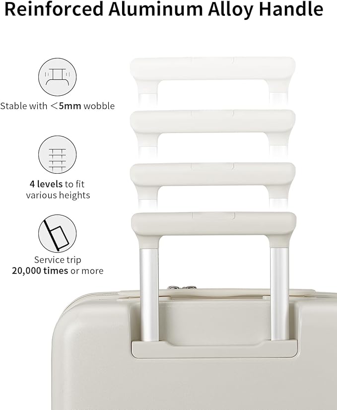 aji Expandable Top Opening Carry On Luggage Airline Approved, 20 Inch - Image 7