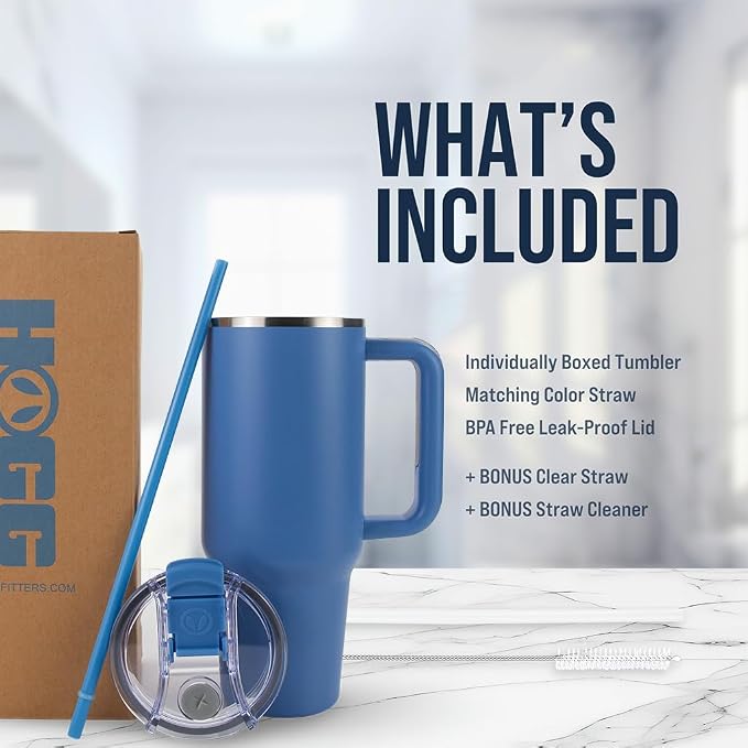 Hogg Big Swig 40 oz Tumbler with Handle and Straw - Peach Fizz, 40oz Insulated Stainless Steel, Water Tumbler with Straw, Water Cup with Handle, Versatile Leak Proof Lid - Image 6