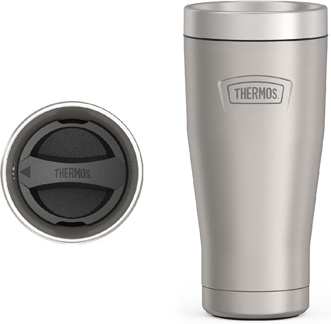 THERMOS ICON SERIES, Stainless Steel Tumbler, Matte Stainless Steel, 16 oz by Thermos