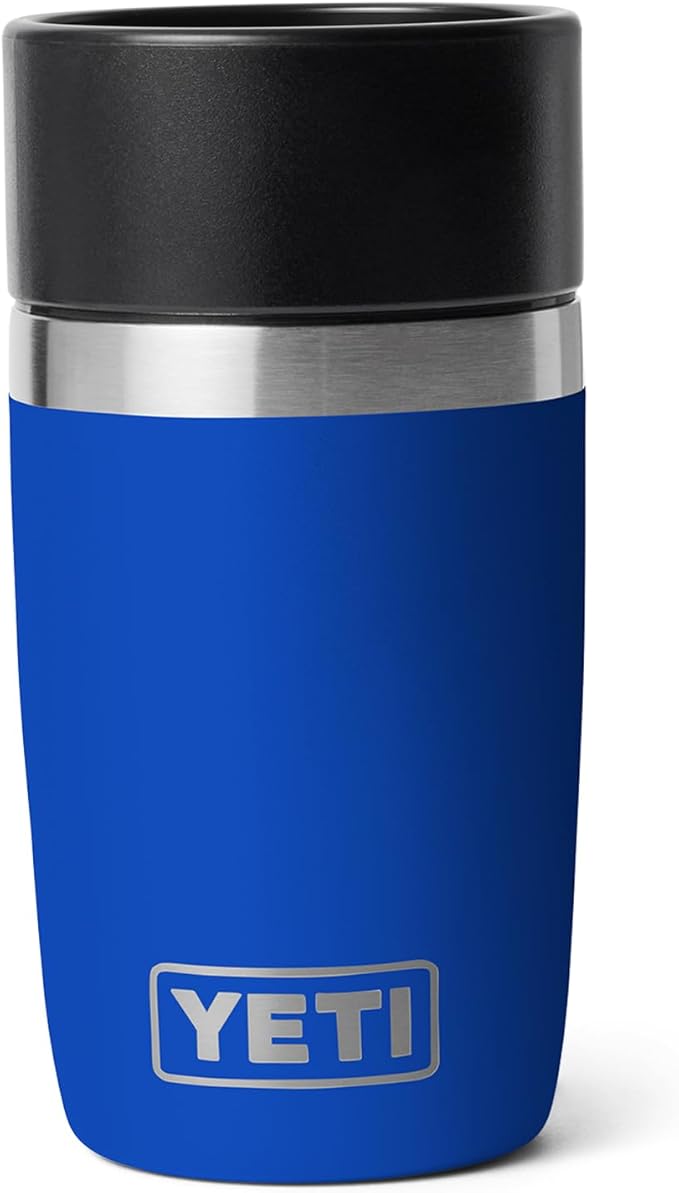 YETI Rambler 8 oz Travel Bottle, Stainless Steel, Vacuum Insulated with Leakproof Commuter Cap, Royal Blue by YETI