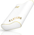 Cervical Memory Foam Pillow – 4-Layer Adjustable King Size Contour Design by ROYALTHERAPY