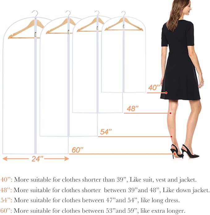 Clear Garment Bags Clothes Covers - Image 2